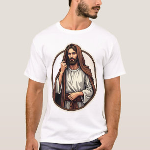 Camiseta de grabado vintage Jesús Refugio Capa