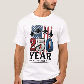 Camiseta de grabado vintage jet patriota de 250 añ