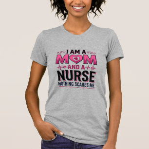 Camiseta de grabado vintage Nada me asusta Enferme