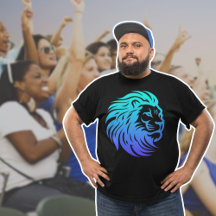 Camiseta de gradiente azul de Leones de Gahanna