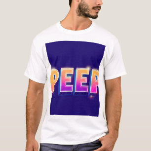 Camiseta de gradiente neón PEEP Camiseta retro d