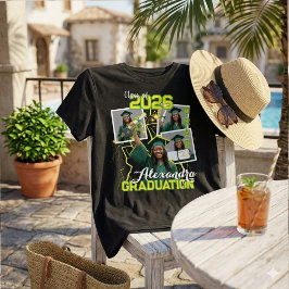 Camiseta de graduación con collage de fotos de la