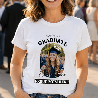 Camiseta de graduación con foto | Orgullosa mamá a