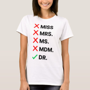Camiseta de graduación de doctorado