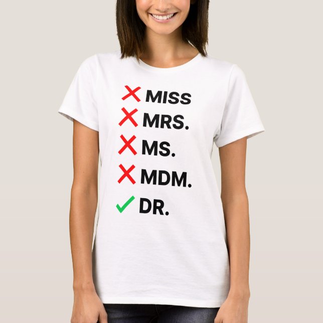 Camiseta de graduación de doctorado (Anverso)