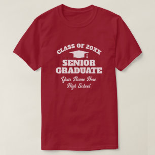 camiseta de graduación de la escuela secundaria pe