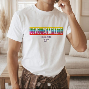 Camiseta de graduación de nivel mínimo completo de