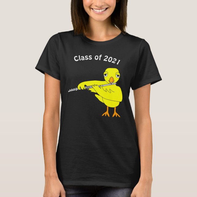 Camiseta de graduación de pollo con flauta (Anverso)
