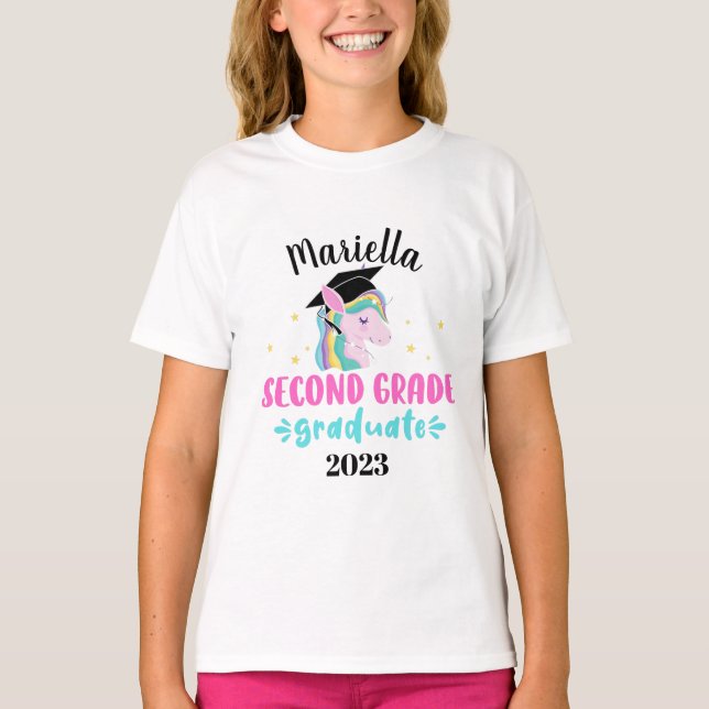 Camiseta de graduación de Unicornio de segundo gra (Anverso)