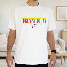 Camiseta de graduación minimalista arcoíris hacia 