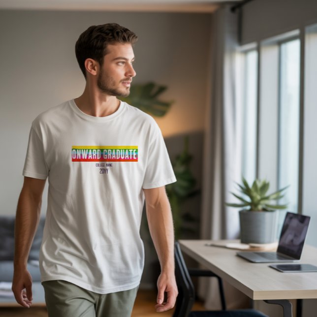 Camiseta de graduación moderna con arcoíris hacia  (Subido por el creador)