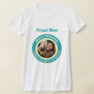 Camiseta de graduación moderna foto turquesa Orgul