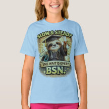Camiseta de graduada de BSN de perezoso | Lento y