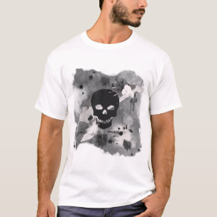 Camiseta de graffiti de cráneo