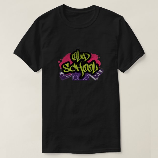 Camiseta de graffiti de la vieja escuela (Diseño del anverso)