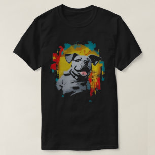 Camiseta de graffiti de perro