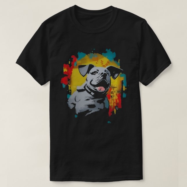 Camiseta de graffiti de perro (Diseño del anverso)
