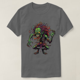Camiseta de graffiti de terror con calavera zombie
