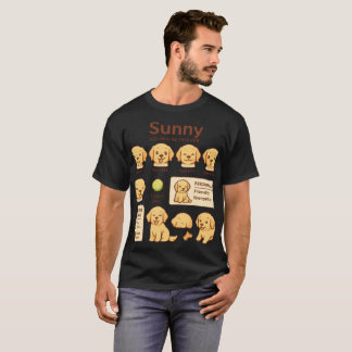 Camiseta de gráfico de humor de cachorro Golden Re
