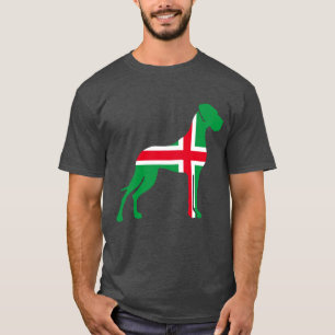 Camiseta de Gran Danés rojo blanco verde