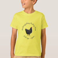 Camiseta de granja de gallinas negras amarillas
