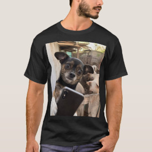 Camiseta de granja divertida selfie de Chihuahua