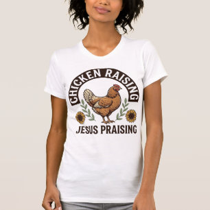 Camiseta de granja vintage de crianza de pollos al