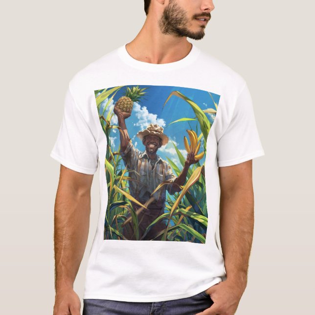 Camiseta de granjero malgache sonriente (Anverso)