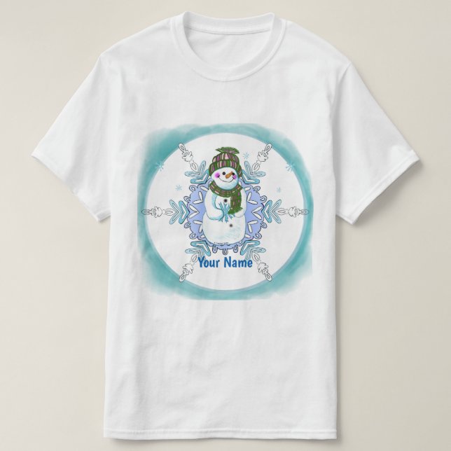 Camiseta de Granny Snowflake Muñeco de Nieve (Diseño del anverso)