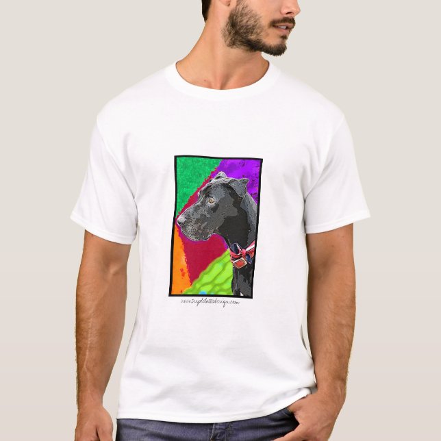 Camiseta de great dane del arte pop (Anverso)