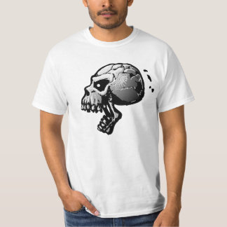Camiseta de griterío del cráneo B&W