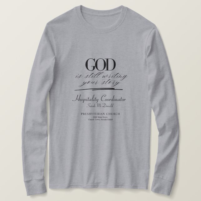 Camiseta de grupo cristiano personalizable (Anverso del diseño)