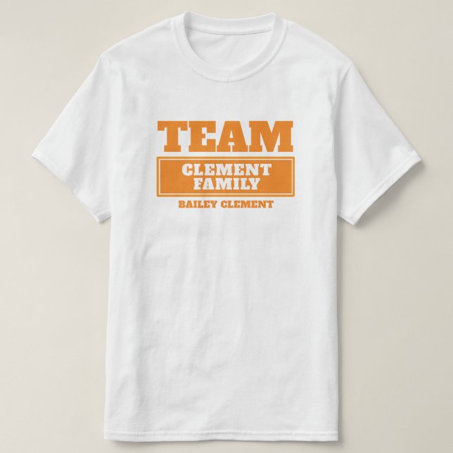 Camiseta de grupo o familia personalizada de naran (Diseño del anverso)