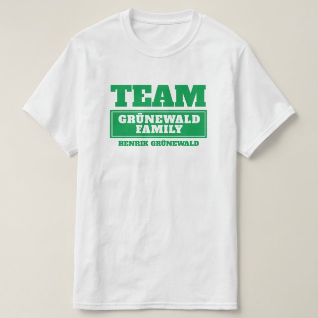Camiseta de grupo o familia personalizada de Team  (Diseño del anverso)
