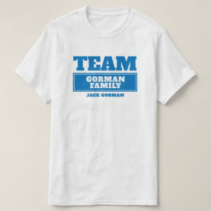 Camiseta de grupo o familia personalizada Team blu