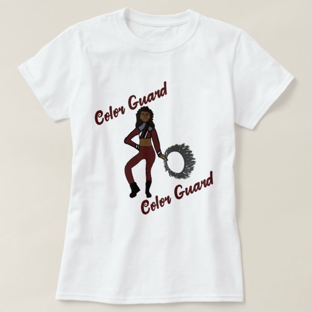 Camiseta de Guardia de Color Burgundy Steel (Diseño del anverso)