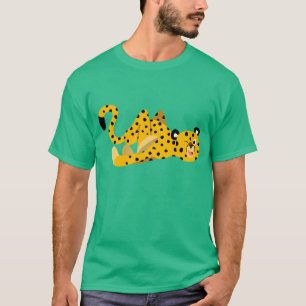 Camiseta de Guepardo de Dibujos Animados Lindo y E