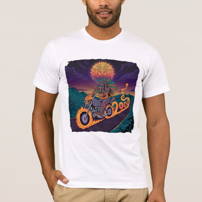 Camiseta de Guerrero Azteca | Serpiente contra inc (Anverso)