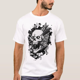 Camiseta de Guerrero de Cráneo Gothic