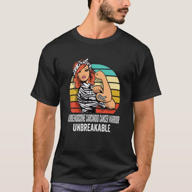 Camiseta de Guerrero del Cáncer de Carcinoide Neur (Anverso)