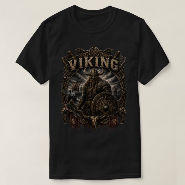 Camiseta de guerrero élite vikingo (Diseño del anverso)