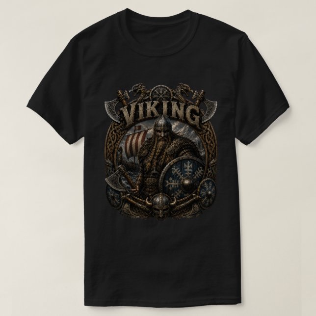 Camiseta de guerrero élite vikingo (Diseño del anverso)