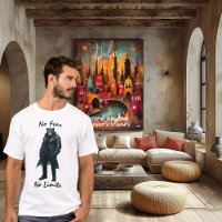 Camiseta de Guerrero Futurista sin Miedo y Límites