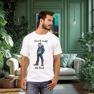 Camiseta de guerrero lobo Caza con la manada