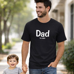 Camiseta de guión blanco establecida por papá