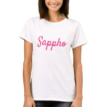 Camiseta de guión de Safo