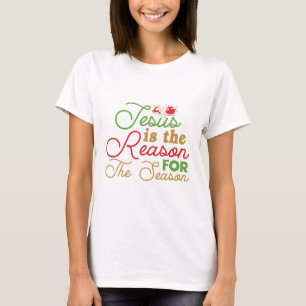 Camiseta de guión rojo y verde