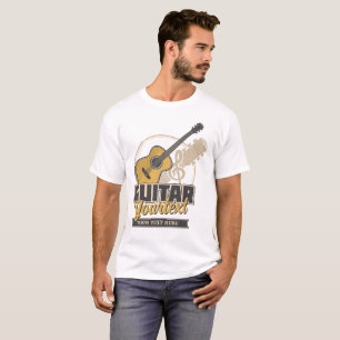 Camiseta de guitarra acústica con texto Personaliz