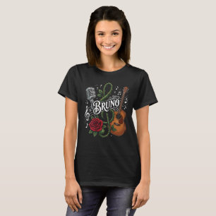 Camiseta de guitarra acústica para músico vintage,