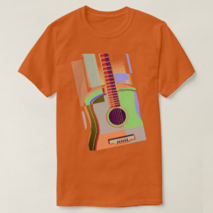 Camiseta de guitarra colorida